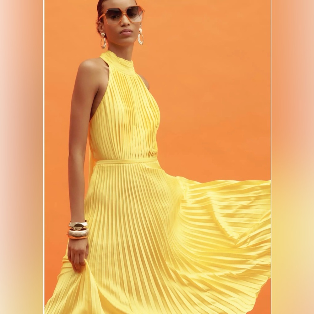 Elegant Strapless Yellow Dress - Picture 7 of 13